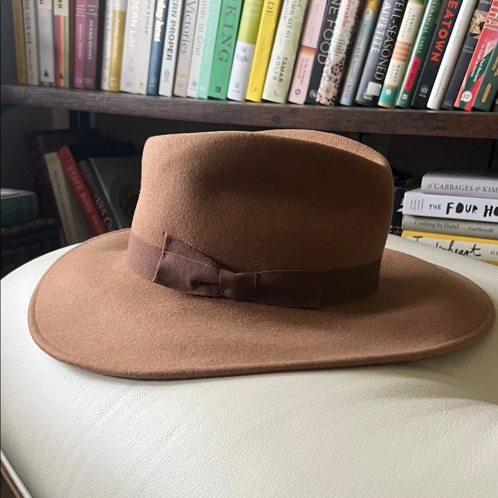 LAST CALL J. Crew Camel Wool Fedora Hat - Picture 1 of 6